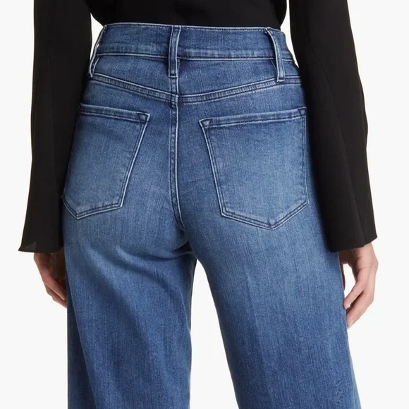 FRAME Le Slim Raw Hem Palazzo Jeans in Crossings
